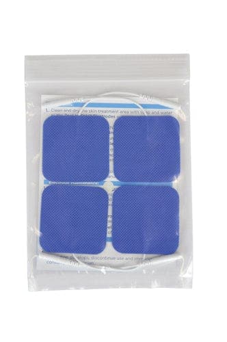 Complete Medical Electrotherapy Blue Jay An Elite Health Care Brand Reusable Electrodes  Pack/4 2 x2  Square  Blue Jay Brand