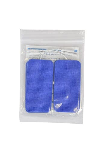 Complete Medical Electrotherapy Blue Jay An Elite Health Care Brand Reusable Electrodes  Pack/4 2 x4 Rectangle  Blue Jay Brand