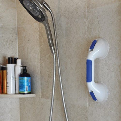 Complete Medical Bath Care Blue Jay An Elite Health Care Brand Suction Grab Bar  11.5  L Non-Adjustable