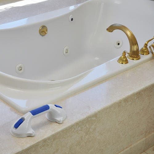 Complete Medical Bath Care Blue Jay An Elite Health Care Brand Suction Grab Bar  11.5  L Non-Adjustable