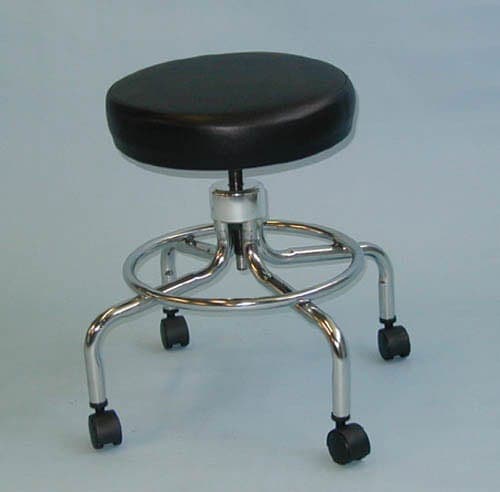 Complete Medical Physician Supplies Brandt Equipment Classic Doctors Stool W/O Back W/ Foot Ring & Casters