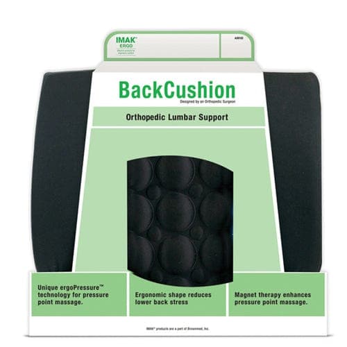 Complete Medical Orthopedic Care BrownMed Back Cushion Black IMAK with Pressure Points