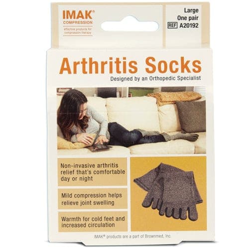 Complete Medical Orthopedic Care BrownMed IMAK Arthritis Socks-Large (Pair)