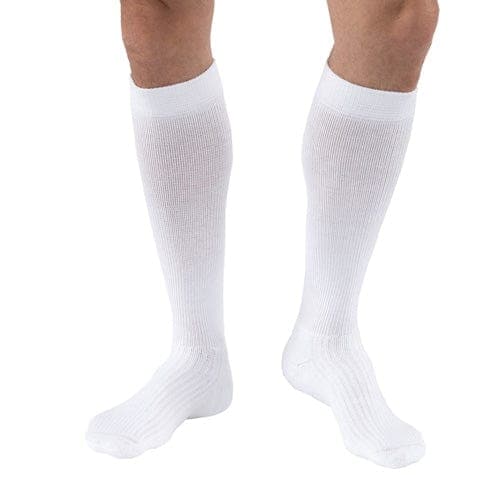 Complete Medical Stockings BSN Med-Beiersdorf Jobst Jobst Activewear 30-40 Knee-Hi Socks White  Large Full Calf