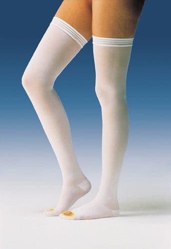 Complete Medical Stockings BSN Med-Beiersdorf Jobst Jobst Anti-Em Knee-Hi Large Regular  Closed Toe  White