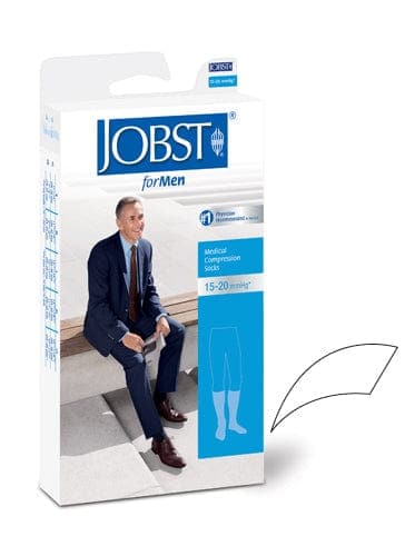 Complete Medical Stockings BSN Med-Beiersdorf Jobst Jobst for Men 15-20 Knee Hi White Small