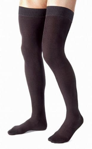 Complete Medical Stockings BSN Med-Beiersdorf Jobst Jobst for Men 15 - 20 Thigh-Hi Black Medium