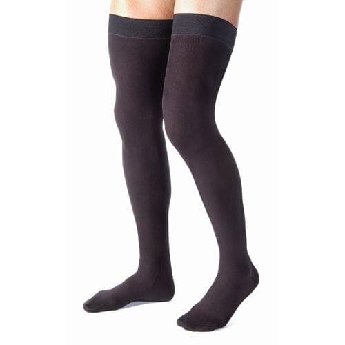 Complete Medical Stockings BSN Med-Beiersdorf Jobst Jobst for Men 15 -20 Thigh Hi Ribbed Black X-Large