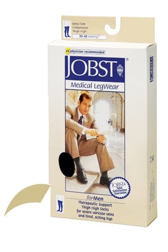 Complete Medical Stockings BSN Med-Beiersdorf Jobst Jobst for Men 30-40 Thigh-Hi Khaki Large