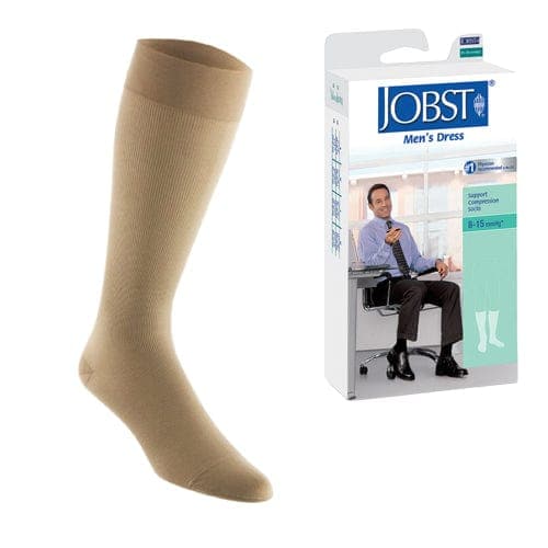 Complete Medical Stockings BSN Med-Beiersdorf Jobst Jobst for Men 8-15 Khaki Large