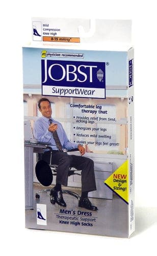 Complete Medical Stockings BSN Med-Beiersdorf Jobst Jobst For Men 8-15 Large Over-The-Calf Dress Sock Black