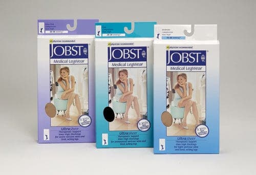 Complete Medical Stockings BSN Med-Beiersdorf Jobst Jobst Knee-Hi 15-20 Large Sun Tan Ultrasheer