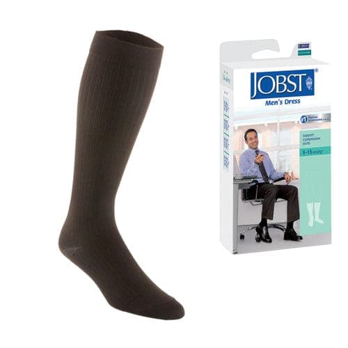 Complete Medical Stockings BSN Med-Beiersdorf Jobst Jobst Men's Dress Socks 8-15 Brown Small