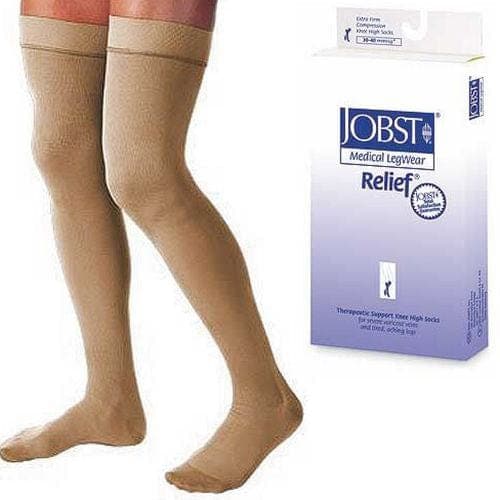 Complete Medical Stockings BSN Med-Beiersdorf Jobst Jobst Relief 30-40 Thigh-Hi Beige XL