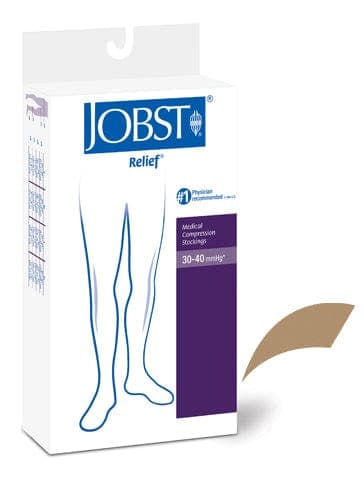 Complete Medical Stockings BSN Med-Beiersdorf Jobst Jobst Relief 30-40 Thigh-Hi OT Beige Small