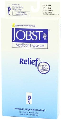 Complete Medical Stockings BSN Med-Beiersdorf Jobst Jobst Relief Thigh-Hi Medium 15-20mmHg C/T  Beige