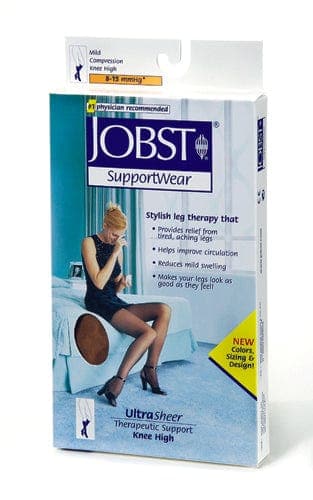 Complete Medical Stockings BSN Med-Beiersdorf Jobst Jobst Support Ultrashr/Knee-Hi Sun Bronze 7-9   8-15mmHg