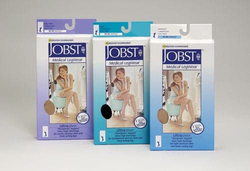 Complete Medical Stockings BSN Med-Beiersdorf Jobst Jobst Ultrasheer 15-20 Knee-Hi Natural Large (pair)