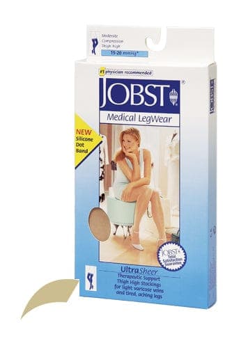 Complete Medical Stockings BSN Med-Beiersdorf Jobst Jobst Ultrasheer 15-20 Thigh w/Dot Black Large