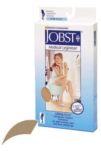 Complete Medical Stockings BSN Med-Beiersdorf Jobst Jobst Ultrasheer 15-20mmHG Pantyhose Honey Large