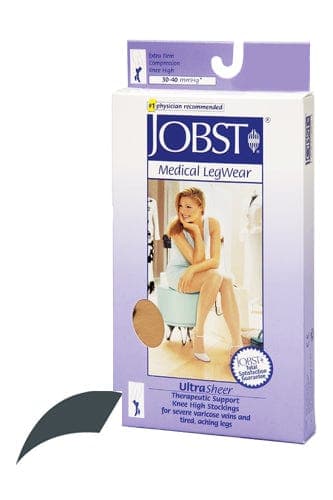 Complete Medical Stockings BSN Med-Beiersdorf Jobst Jobst Ultrasheer 30-40mmHg Knee Hi Medium (pr) Antracite