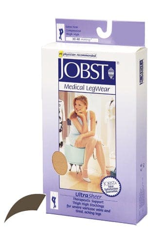 Complete Medical Stockings BSN Med-Beiersdorf Jobst Jobst Ultrasheer 30-40mmHG Thigh Hi Large (pr) Espresso