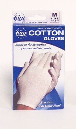 Complete Medical Skin Care Cara orporated Cotton Gloves - White Medium (Pair) Fits 7-1/2  - 8-1/2