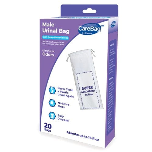 Complete Medical Aids to Daily Living Cleanis CareBag Men's Urinal Bag w/Super Absorb Pad Box/20