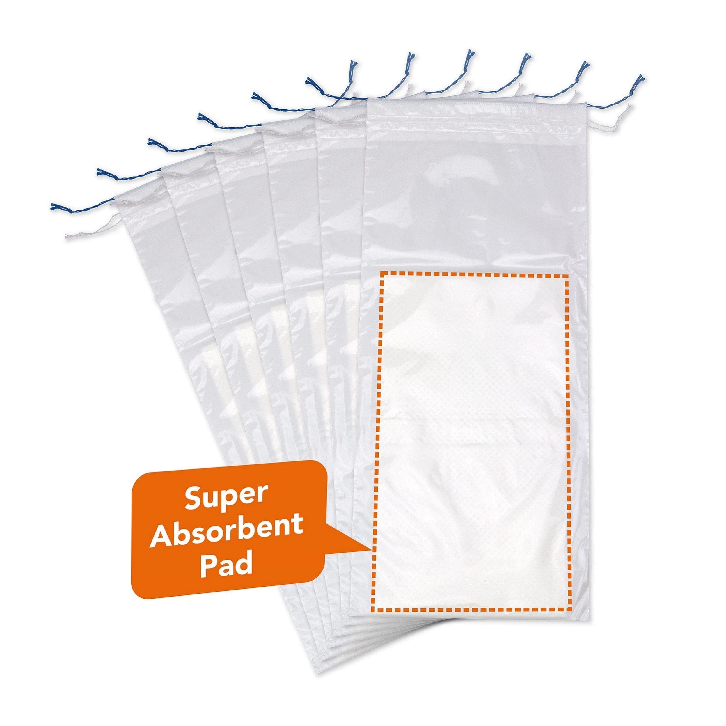 Complete Medical Aids to Daily Living Cleanis CareBag Men's Urinal Bag w/Super Absorb Pad Box/20