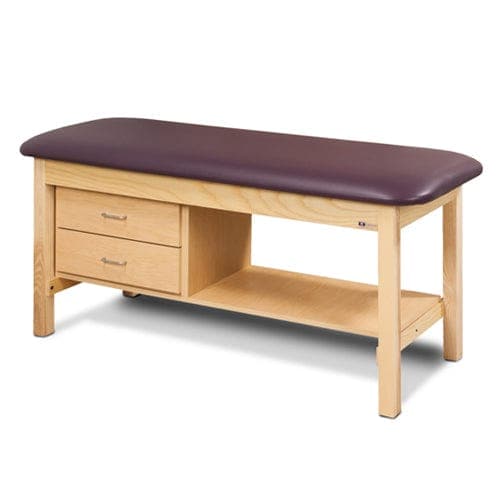 Complete Medical Physician Supplies Clinton Industries Flat Top Classic Series Treatment Table Shelf &Drawers