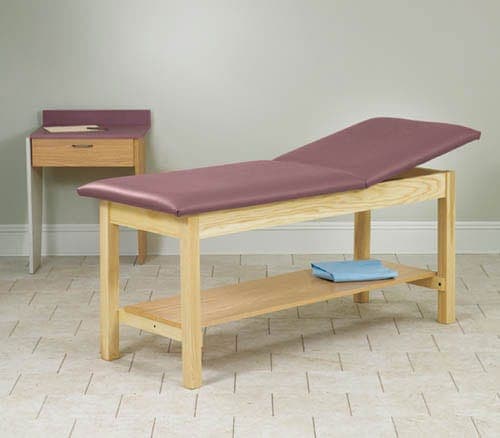 Complete Medical Physician Supplies Clinton Industries H-Brace Treatment Table Rising Top w/Shelf 27x72x31