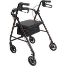 Complete Medical Mobility Products Compass Health Aluminum Rollator w/Loop Brake Black  4-Wheel