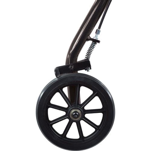 Complete Medical Mobility Products Compass Health Aluminum Rollator w/Loop Brake Black  4-Wheel