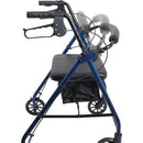 Complete Medical Mobility Products Compass Health Aluminum Rollator w/Loop Brake Blue  4-Wheel