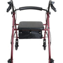 Complete Medical Mobility Products Compass Health Aluminum Rollator w/Loop Brake Burgundy  4-Wheel