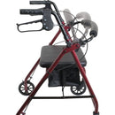Complete Medical Mobility Products Compass Health Aluminum Rollator w/Loop Brake Burgundy  4-Wheel