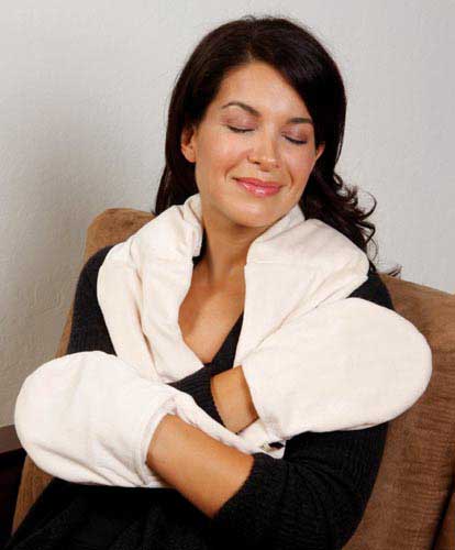 Complete Medical Hot & Cold Therapy Compass Health Bed Buddy Naturals Plush Neck & Hand Wrap