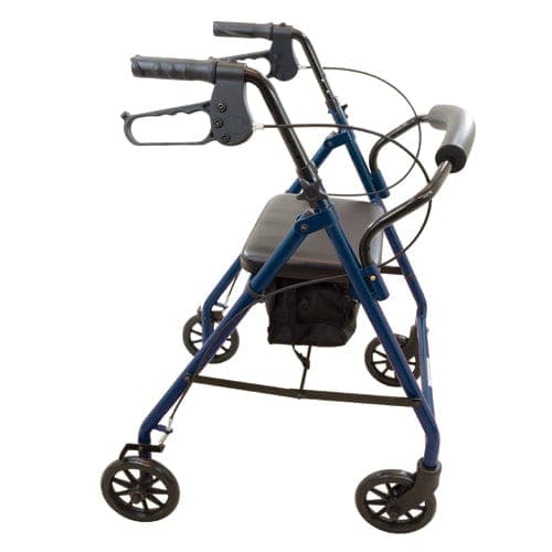 Complete Medical Mobility Products Compass Health Rollator  Steel  6  Wheels Blue  300 lb. Weight Cap