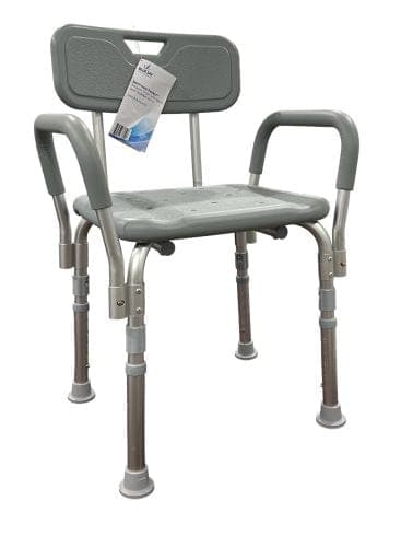 Complete Medical Bath Care Complete Medical Bathroom Perfect Shower Chair with Back & Padded Arms Cs/2