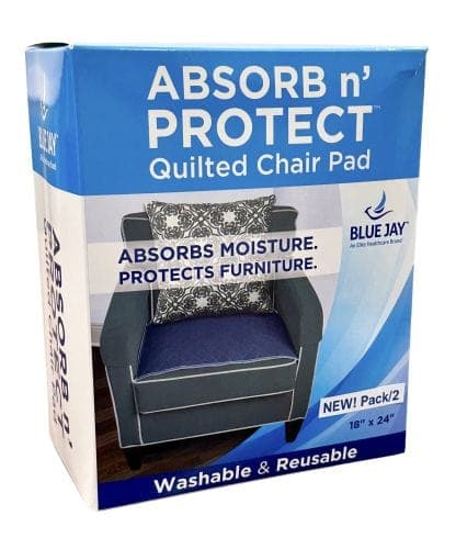 Complete Medical Incontinence Complete Medical Reusable Absorbent Chair Pad 18  x 24   Pk/2  by Blue Jay