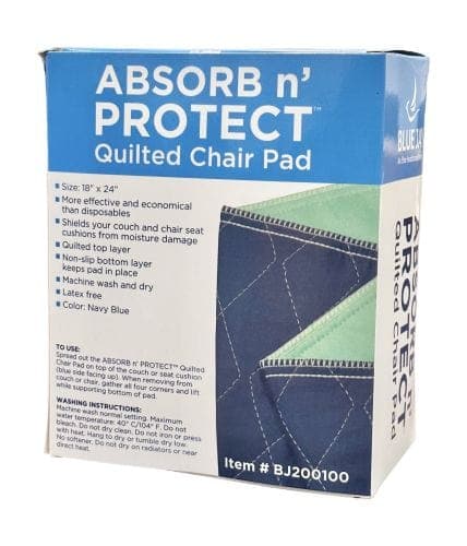 Complete Medical Incontinence Complete Medical Reusable Absorbent Chair Pad 18  x 24   Pk/2  by Blue Jay