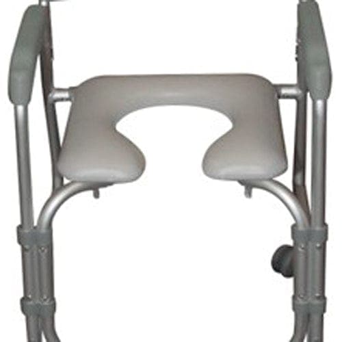 Complete Medical Commodes Drive Medical Aluminum Shower Chair/Commode with Casters  Knockdown