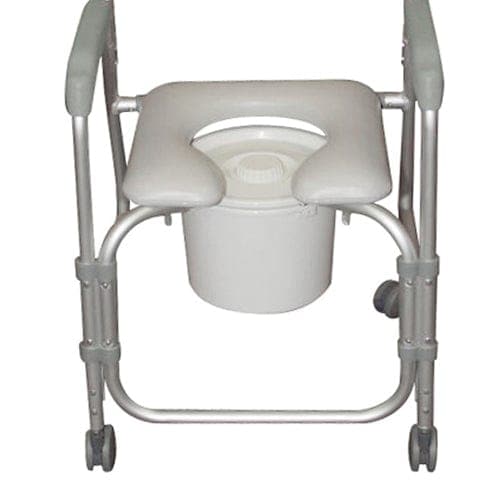 Complete Medical Commodes Drive Medical Aluminum Shower Chair/Commode with Casters  Knockdown