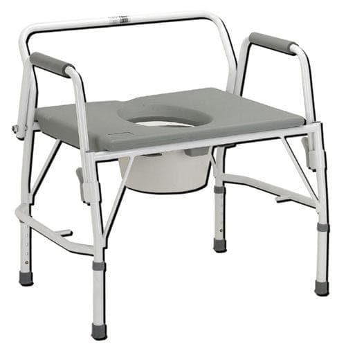 Complete Medical Commodes Drive Medical Bariatric Drop-Arm Commode Deluxe  Assembled