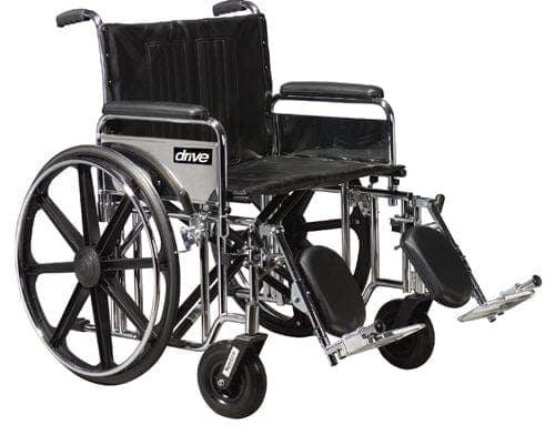 Complete Medical Wheelchairs & Accessories Drive Medical Bariatric Wheelchair  Rem Desk Elev Legrests  22  Wide