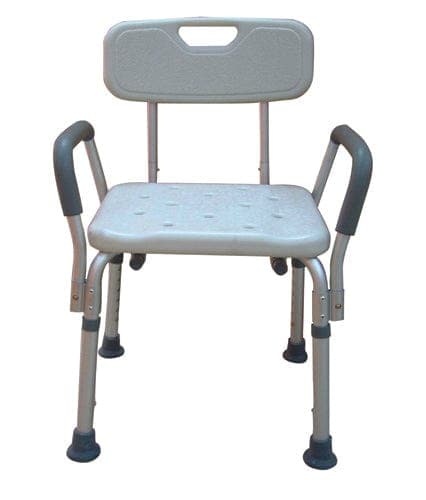Complete Medical Bath Care Drive Medical Bath Bench Adj Ht. w/Back-KD w/Remov Padded Arms (Drive)