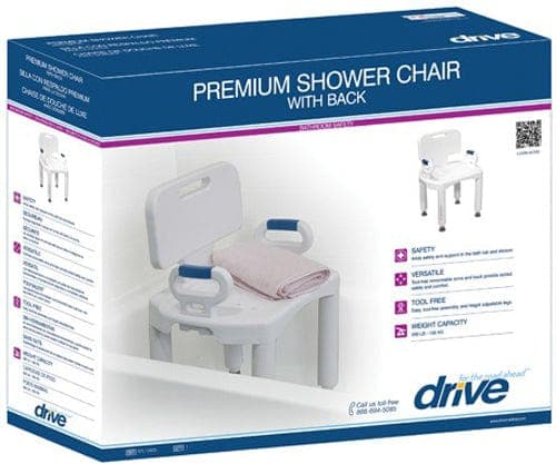 Complete Medical Bath Care Drive Medical Bath Bench  Premium Series with Back and Arms