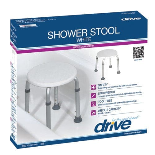 Complete Medical Bath Care Drive Medical Bath Stool  - Round  White by Drive
