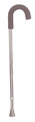 Complete Medical Mobility Products Drive Medical Cane Adj. Round Handle Silver w/Foam Comfort Grip