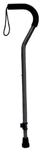 Complete Medical Mobility Products Drive Medical Cane  w/ Tab-Loc Silencer Offset Handle  Black